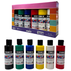 Toptan Fenix 6 Renk 70ml Akrilik Boya 6’lı Set