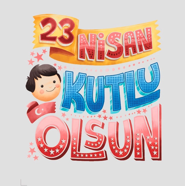 Toptan 23 Nisan Sticker 10 Adet Model:1