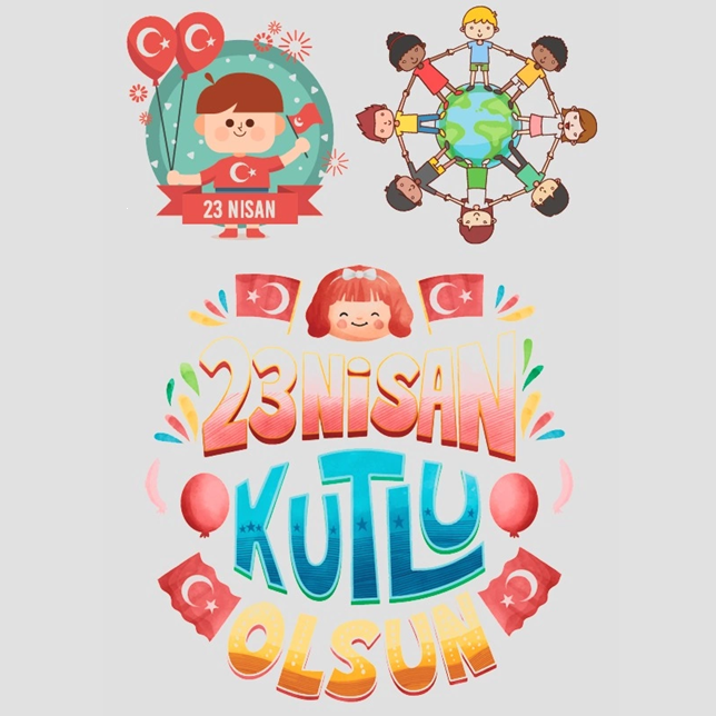 Toptan 23 Nisan Sticker 10 Adet Model:2