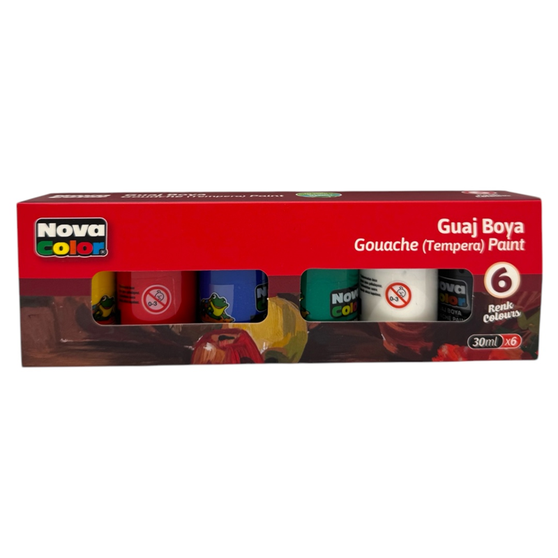 Toptan Nova Color 6 Renk Şişe Akrilik Boya