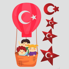 Toptan 23 Nisan Sticker 10 Adet Model:6