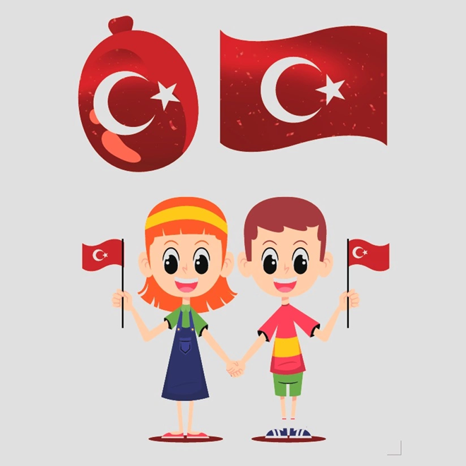 Toptan 23 Nisan Sticker 10 Adet Model:7