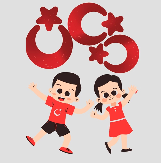 Toptan 23 Nisan Sticker 10 Adet Model:8