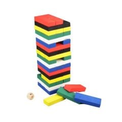 Toptan Ahşap  Renkli Jenga Oyunu