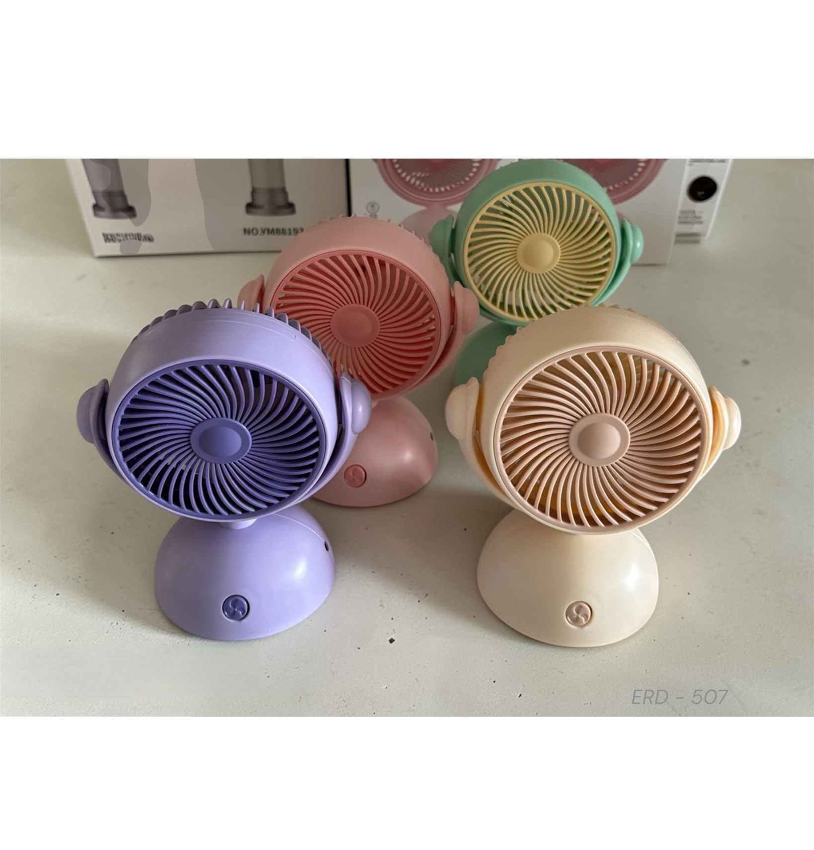 Toptan Renkli Şarjlı Masa Fanı