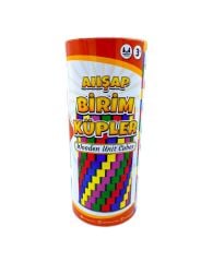 Toptan Ahşap 100 Lü Renkli Küp Blok