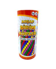 Toptan Ahşap 100 Lü Renkli Küp Blok