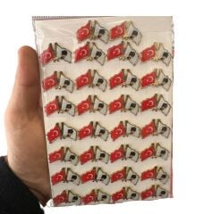 Toptan Yaka Rozeti Atatürk ve Türk Bayrağı Model