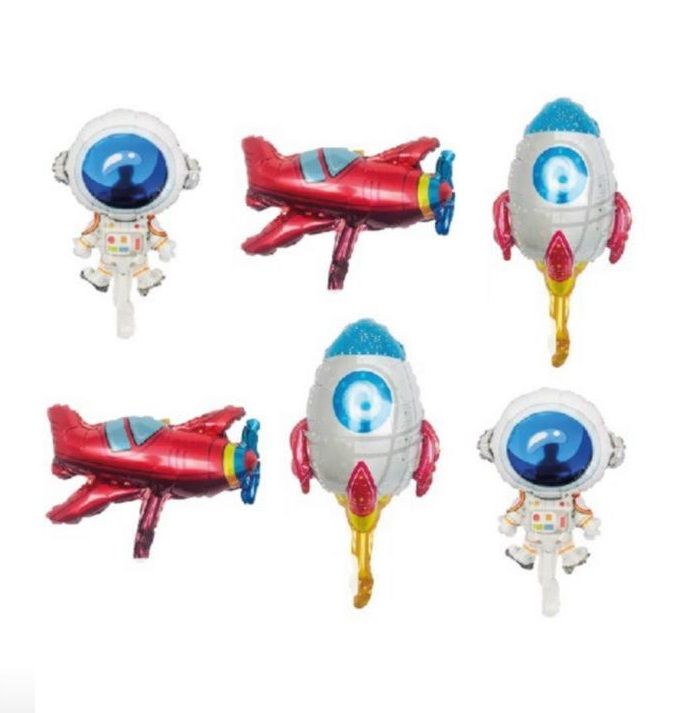 Toptan Folyo Balon 6lı Astronot Set