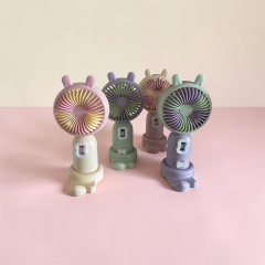 Toptan Şarjlı Masa Ve El Fanı Pastel Renk