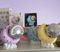 Toptan Gece Lambalı Şarjlı Masa Fanı