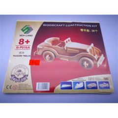 Toptan Ahşap 3D  Maket Üstü Açık Klasik Araba