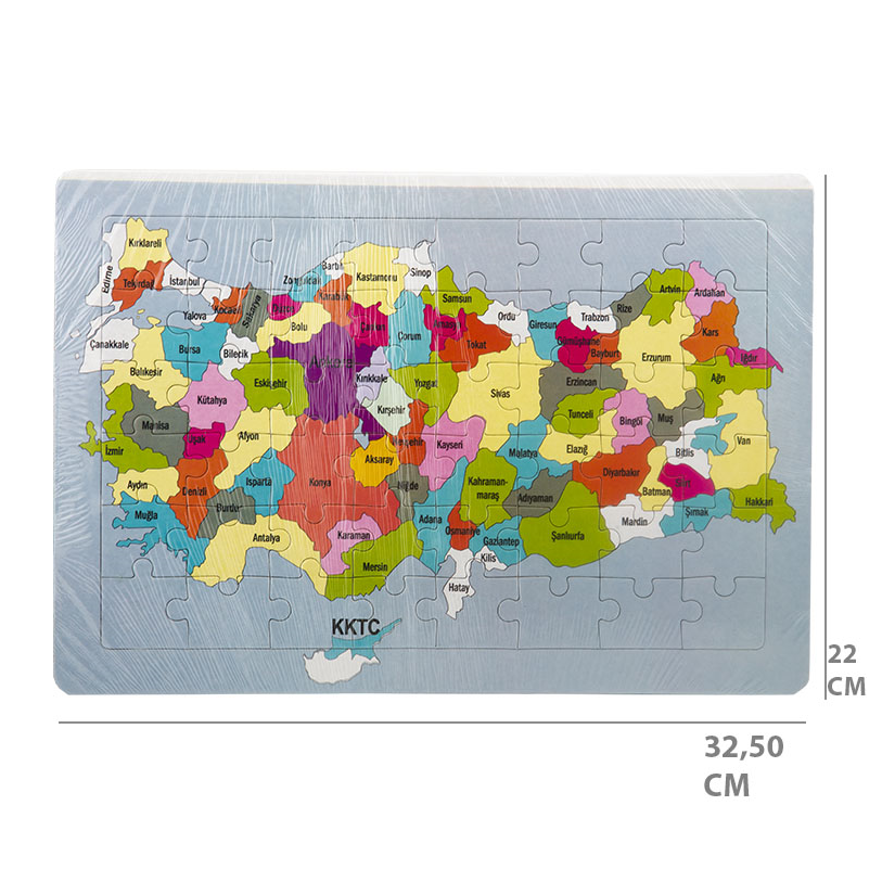 Toptan Orta Boy Türkiye Haritası Yapboz