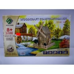 Toptan Ahşap 3D  Maket Yel Değirmeni
