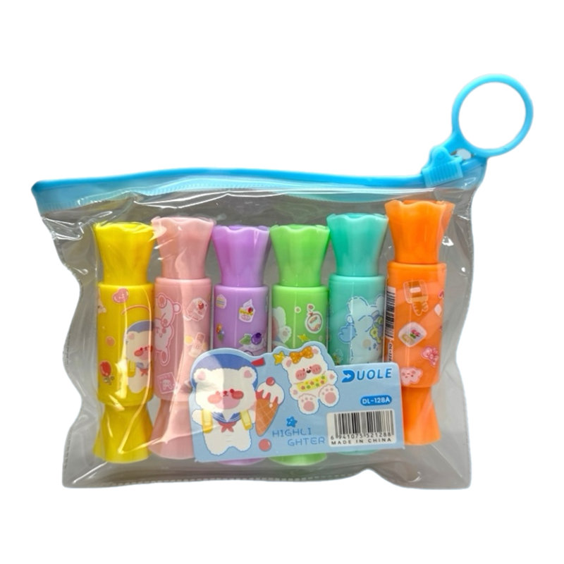 Toptan  Şeker Fosforlu Kalem Çift Taraflı 6'lı