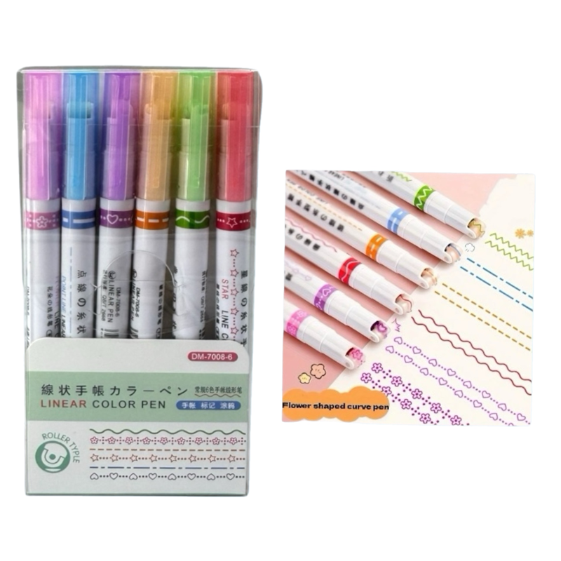 Toptan Şerit Fosforlu Kalem 6'lı