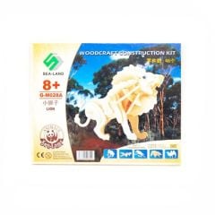 Toptan Ahşap 3D Maket Aslan Model