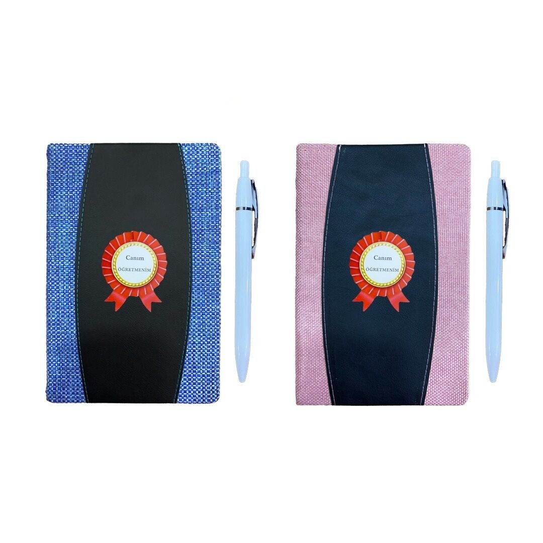 Toptan Canım Öğretmenim 14x20 cm Modelist Kalemli Defter Seti