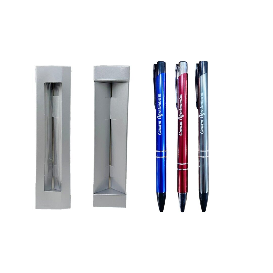 Toptan Canım Öğretmenim Metal Tükenmez Kalem Kutulu