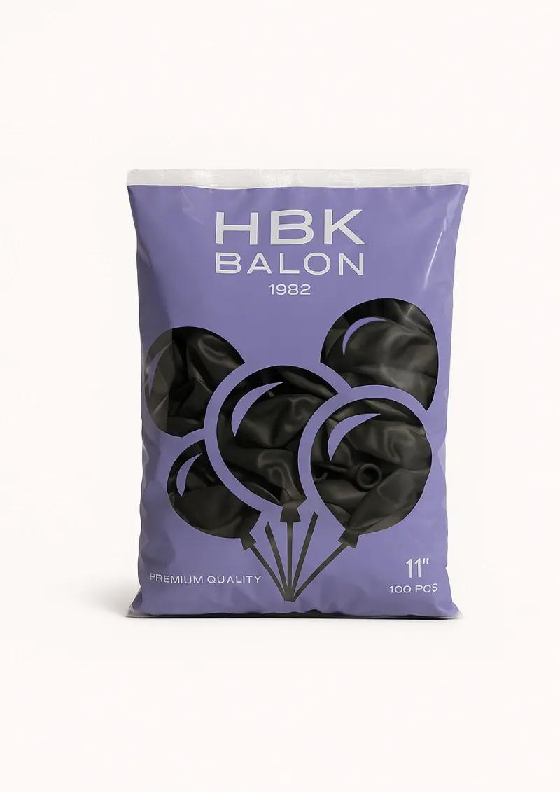 Toptan Pastel 11'' Balon Hbk Siyah