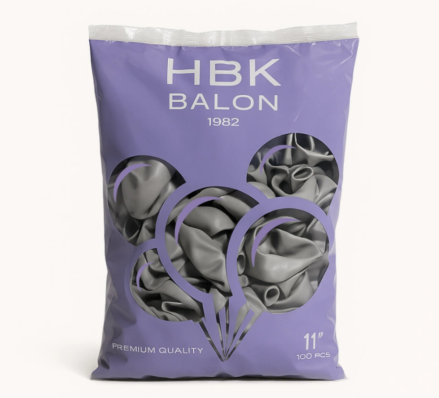 Toptan Pastel 11'' Balon Hbk Gri