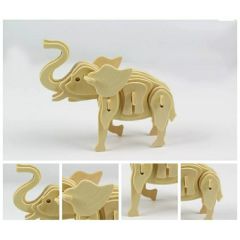 Toptan Ahşap 3D Maket Fil