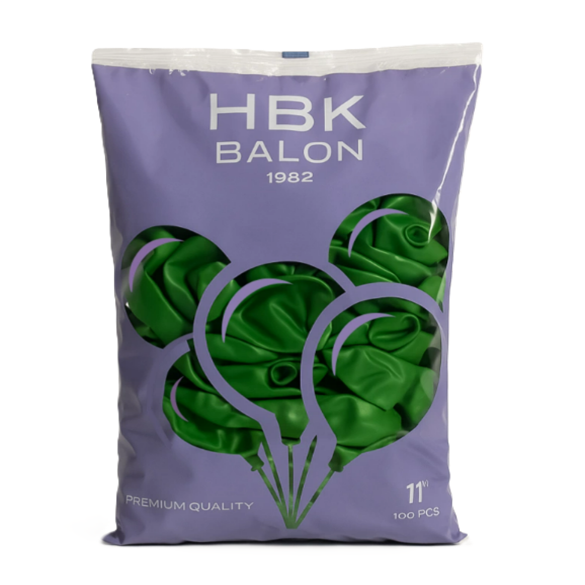 Toptan Pastel 11'' Balon Hbk Koyu Yeşil