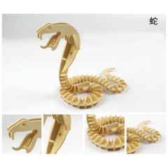 Toptan Ahşap 3D Maket Yılan