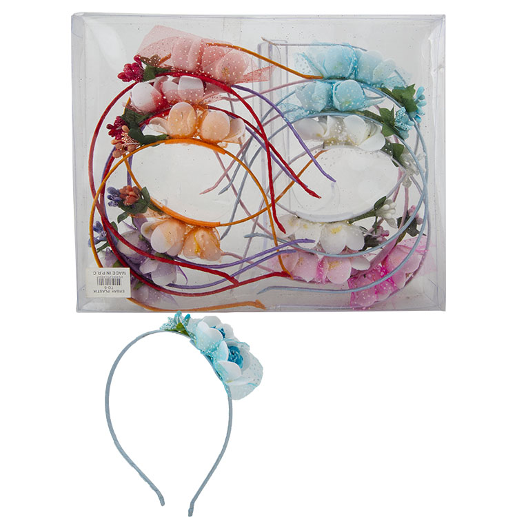 Toptan Karışık Renkli Güllü Taç