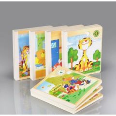 Toptan Ahşap 6Lı Yapboz Kitap Oyuncağı