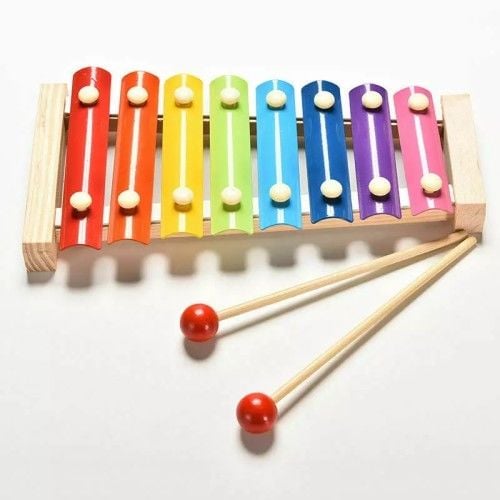 Toptan Ahşap 8 Notalı Ksilofon Oyuncağı