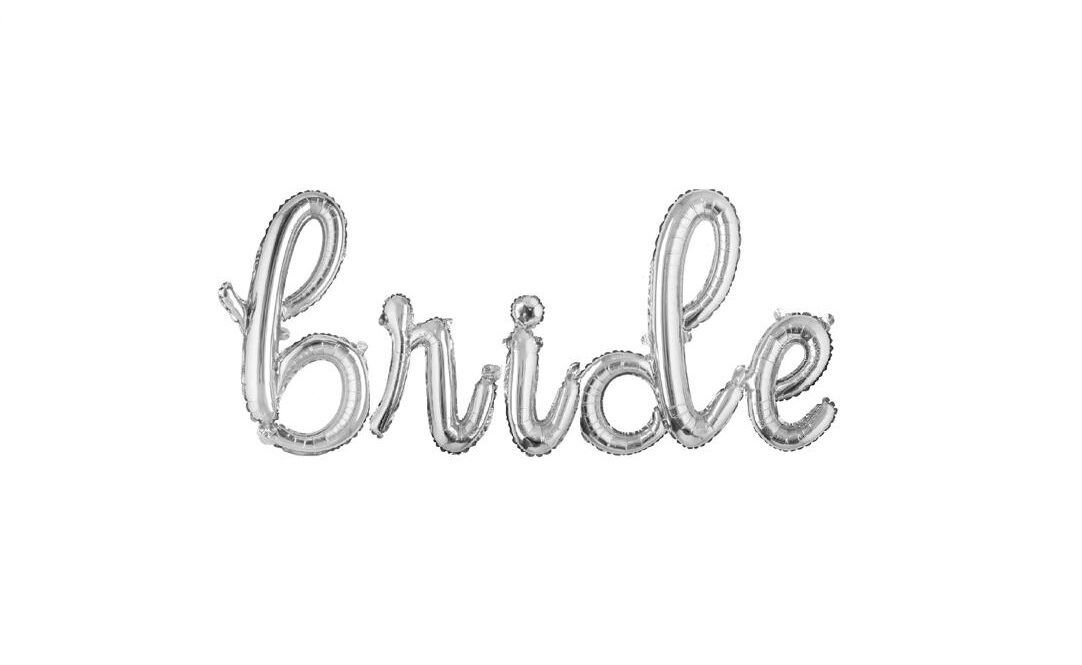 Toptan Folyo Balon Bride El Yazısı Gümüş 18″