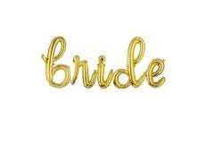 Toptan Folyo Balon Bride El Yazısı Gold 18″