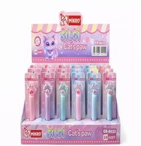 Toptan Mikro ER-8033 Cats Paw Figürlü Silgi