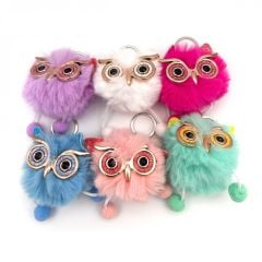 Toptan Tüylü Baykuş Anahtarlık