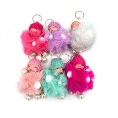 Toptan Tüylü Anahtarlık Zincirli Bebek