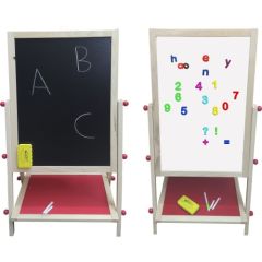 Toptan Ahşap Büyük Boy Çift Taraflı Yazı Tahtası