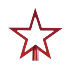 İçi Boş Yıldız Ağaç Tepeliği 18cm Kırmızı Renk