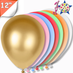 Toptan Balon 12'' Metalik Karışık Renk Hbk