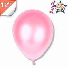 Toptan Balon 12'' Metalik Pembe Hbk