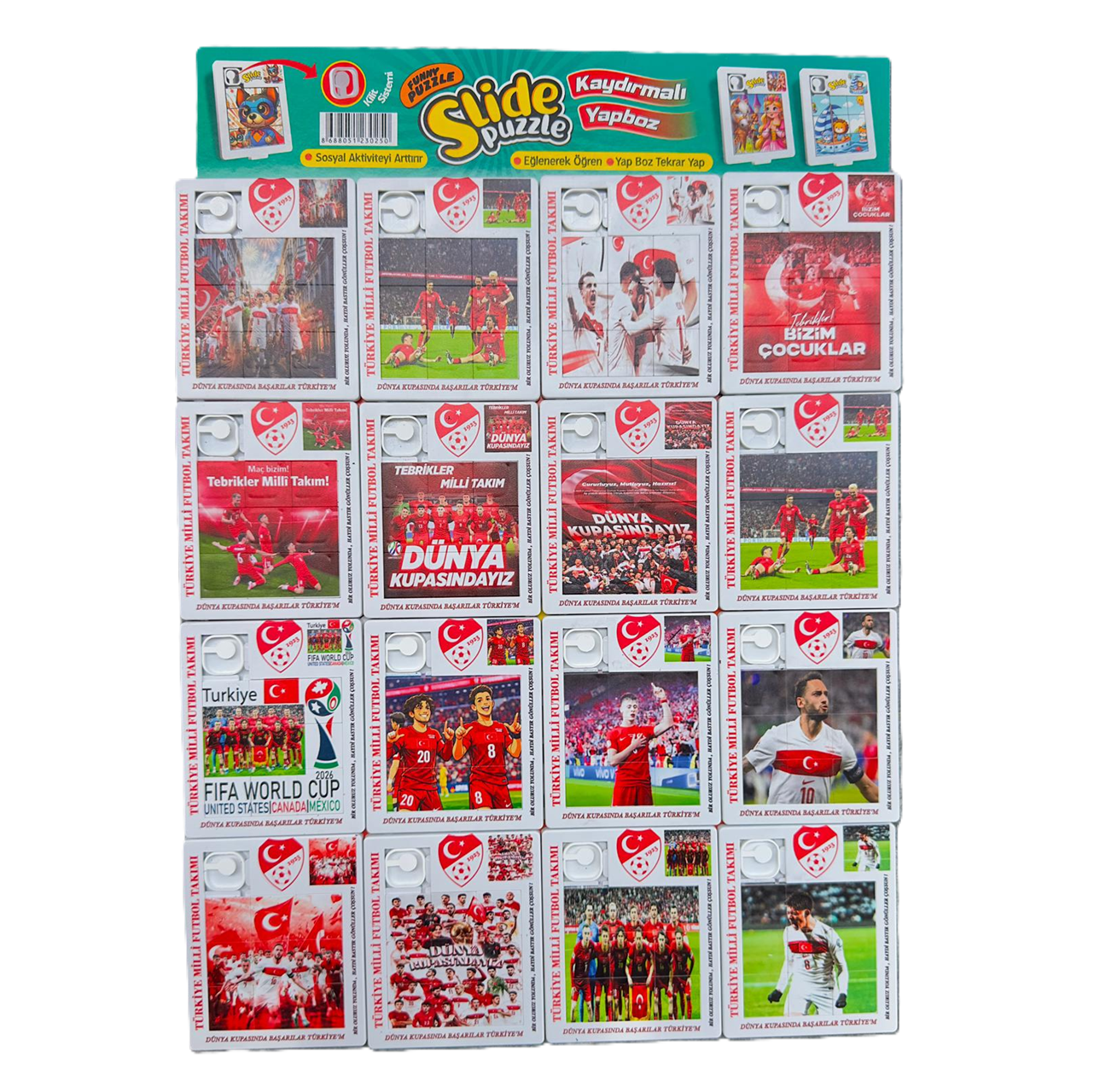 Toptan Oyuncak Kaydırmalı Puzzle Milli Takım