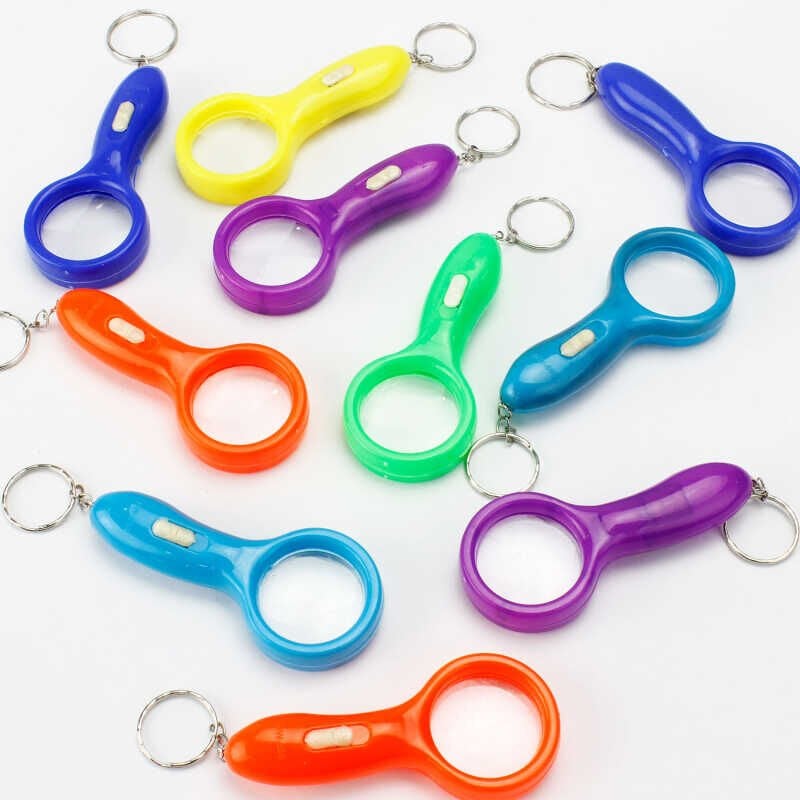 Toptan Işıklı Büyüteç Anahtarlık