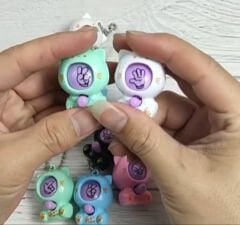 Toptan Taş Kağıt Makas Kedi Anahtarlık