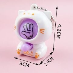 Toptan Taş Kağıt Makas Kedi Anahtarlık