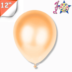 Toptan Balon 12'' Metalik Somon Hbk