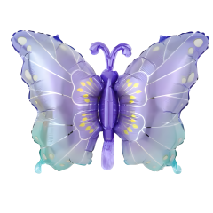 Toptan Folyo Balon Benekli Mor Kelebek