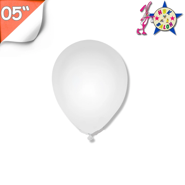 Toptan Balon 5'' Metalik Beyaz Hbk