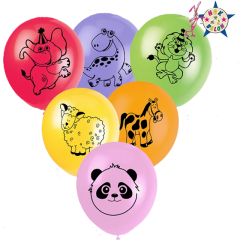 Toptan Balon 12'' Hayvan Baskılı