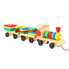 Toptan Ahşap Geometrik Tren