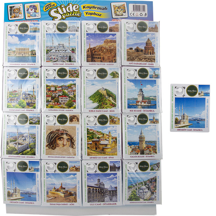 Toptan Büyük Kaydırmalı Puzzle Kültürel Miras